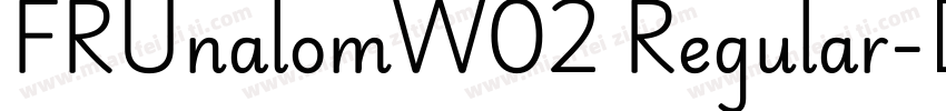 FRUnalomW02 Regular字体转换
